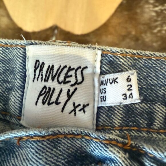 Pre-loved Princess Polly Straight Leg Jean in Light Wash - Size 2 - Picture 5 of 6